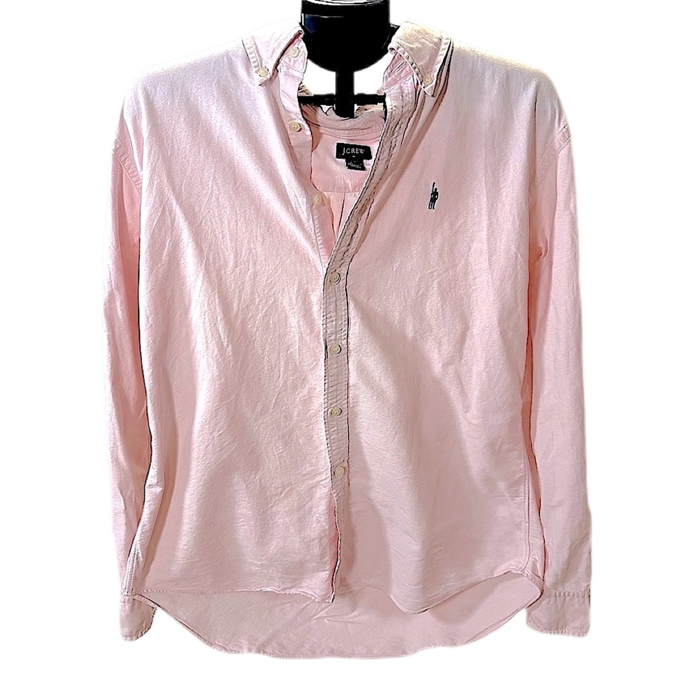 J. Crew Men's Y2K (2006) Soft Pink Button-Down Shirt